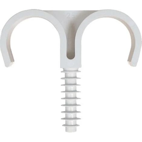 Fischer Clip fissatubo a battere doppio FX-D - 20 mm/50 Pz. (1/2)