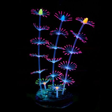 Strip Coral Prévoit d'Ornement Glowing Effect Silicone Artificielle Décoration pour Aquarium, Aquarium de Paysage (1/4)