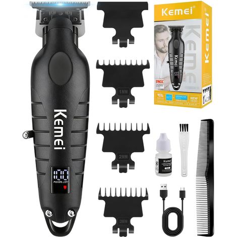 Professional Cordless Hair Clippers for Men, Electric Beard Trimmer for Men, Gap T Blade Hair Clipper with LED Display (1/5)