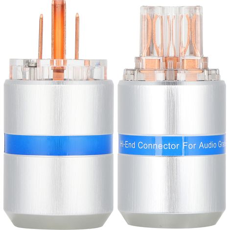 Fiche Mâle Femelle Monosaudio Connecteur Secteur Audio 100-250V pour Appareils Audiovisuels Professionnels (M107/F107) (1/5)