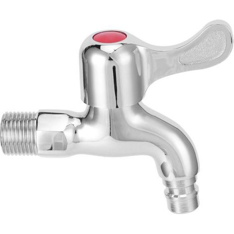 Robinet de machine à laver à filetage mâle G1/2 - Robinet mural simple d'eau froide pour serpillière, piscine, lavabo (1/5)