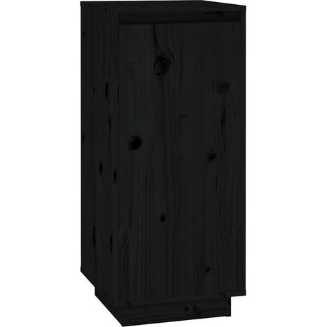 Maison Exclusive - Scarpiera Nera 35x35x80 cm in Legno Massello di Pino