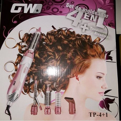 TrAdE Shop Traesio - Spazzola Ad Aria Phon 4 In 1 Per Capelli Donna Elettrico Parrucchieri Tp-4+1 -