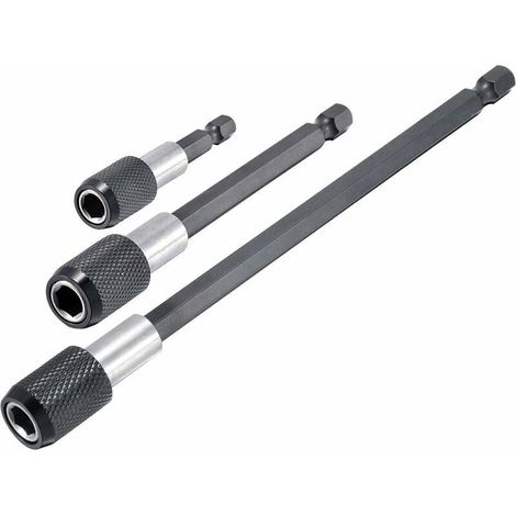 Porte-embouts magnétiques pour tournevis, tige hexagonale 2", 4" 6", rallonge de foret à changement rapide 1/4" - 3 pièces (1/5)