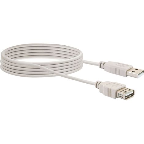 Schwaiger USB 2.0 Verlängerungskabel CK1502 531 grau, 2m, 1x USB 2.0 A Stecker / 1x USB 2.0 A Buchse USB-Kabel & Stecker (1/5)