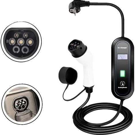 Chargeur EV Portable, Sortie 3,5KW, Courant de Charge Ajustable, 3.5KW TYPE 2 (1/2)