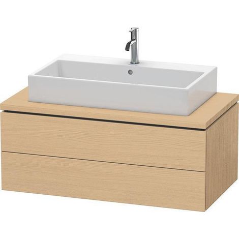 Meuble-lavabo L-CUBE 1020x547mm 2 tiroirs blanc mat ES Ah Mi.