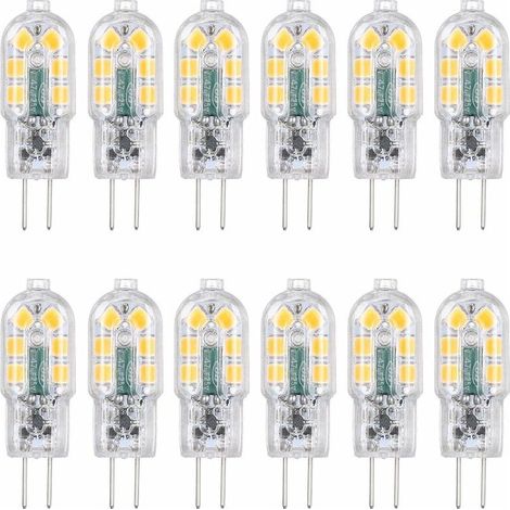 G4 12V 3W LED-Lampe, entspricht einer 30W bruchsicheren Glühbirne, 360° Abstrahlwinkel, 160 lm, nicht dimmbar, flimmerfrei, 12er-Packung (warmweiß 3000K) (1/3)