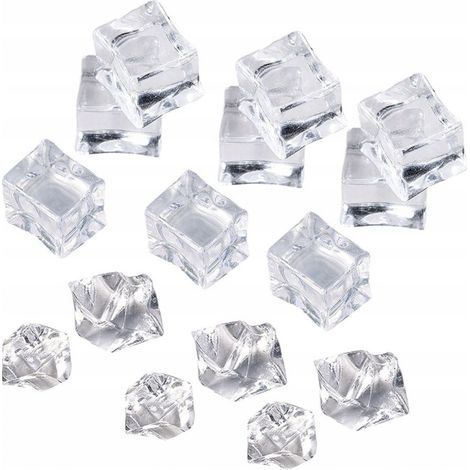 200 glaçons blancs en acrylique pour la décoration et la photographie.