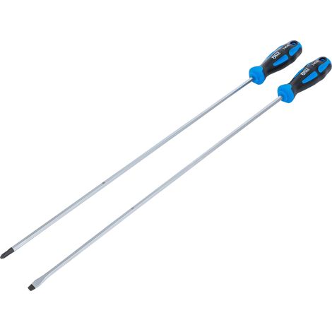 Bgs Technic – Jeu de tournevis extra longs cruciformes PH2 – Longueur 450 mm – Pour vissages en profondeur – Poignée ergonomique 2 composants (1/4)