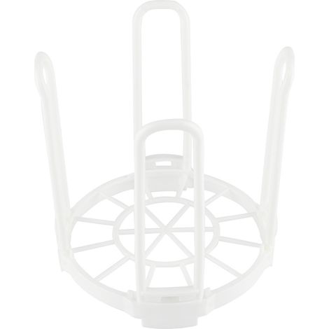 Étagère de rangement pliable en plastique durable pour bols et vaisselle saine, idéale pour la cuisine sèche, blanche. (1/5)
