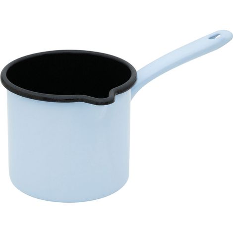 Riess cacerola con asa 12cm,1 litro esmalte azul para hornear
