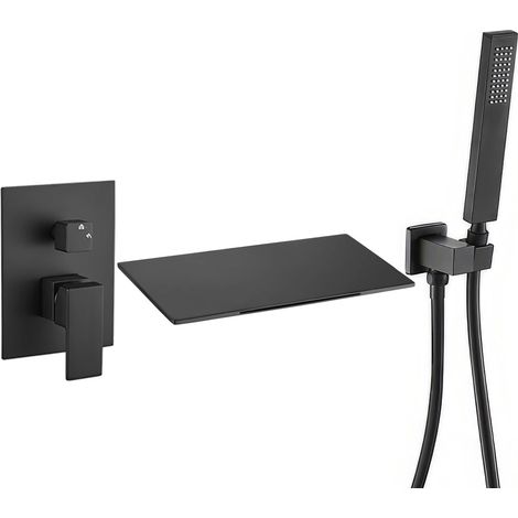 Grifo de bañera empotrado negro mate monomando Tajo de Valaz (TJ008-NG) (1/5)