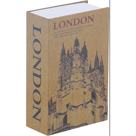 Coffre-Fort Livre Diversion Serrure à Combinaison Mini Coffre-Fort Livre Argent boîte Rangement secrète clé 7,1" x 4,6" x 2,2" (1/5)