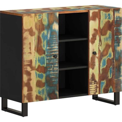 Credenza con 2 Ante 90x33x75 cm in Legno Massello di Recupero vidaXL (1/5)