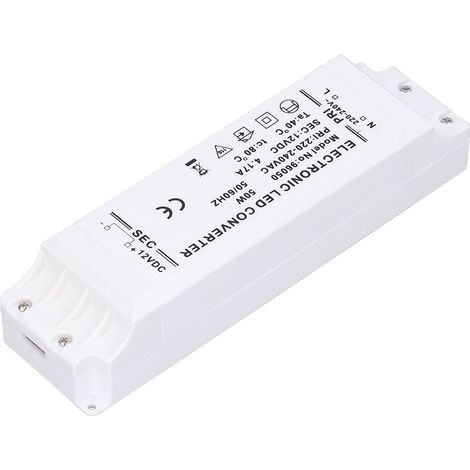EJ.LIFE 50W 4.17A LED Driver 12V Entre 220V Transformateur D'alimentation de Sortie pour Lampe LED, Puissance Motrice (1/5)