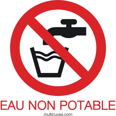 Lot 3 autocollants de signalisation Eau non potable (1/3)