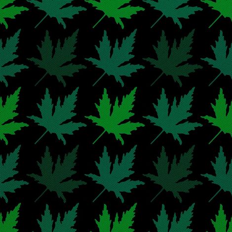 Tela decorativa para exteriores Oxford con motivo de hoja de arce verde. (1/5)