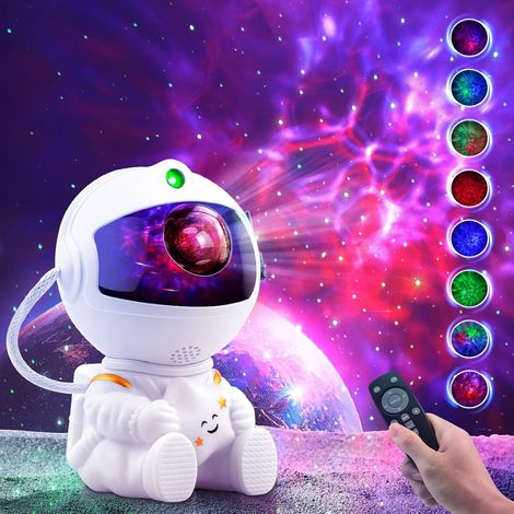Projecteur de ciel étoilé astronaute avec veilleuse, télécommande, minuterie, noir pour chambre à coucher. (1/5)