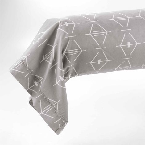 Taie de traversin 85 x 185 cm Aris geometrix naturel (1/2)