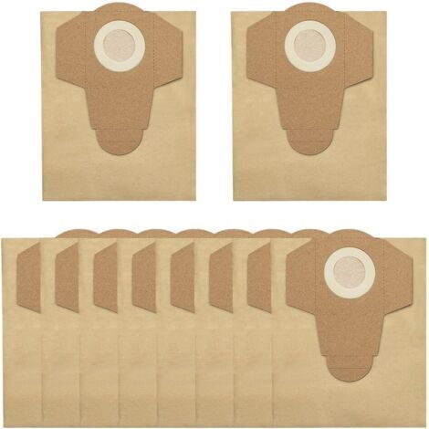 RHG Lot de 10 sacs de collecte de poussière en papier compatibles avec aspirateur humide (1/4)