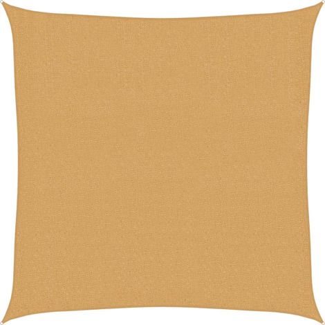 Voile d'ombrage  Voile de parasol 160 g/m² carré sable 2,5x2,5 m PEHD
