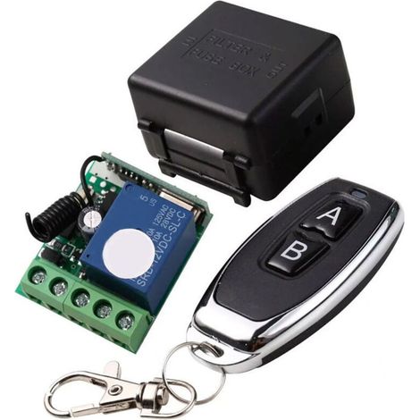 Télérupteur sans fil, relais temporisé à verrouillage automatique instantané 433MHz, télérupteur 12V (1/4)