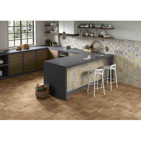 Carrelage Effet Terre Cuite TERRE ETRUSCHE 20,3x20,3 cm Decor Mix Etrusche (1/2)