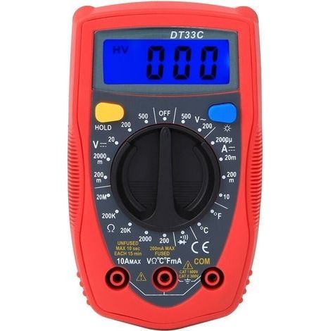 Tragbares digitales Multimeter mit Voltmeter und großem Display – das perfekte Werkzeug für Elektriker in der Tasche (1/3)