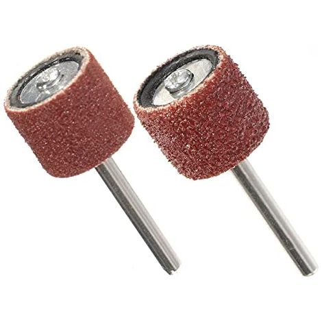 100pcs 80/120/240/320 Grit Abrasif Ponçage Manchons de Papier avec 2 Mandrins Tambour Fit Outils Rotatifs,80 80 - (1/5)