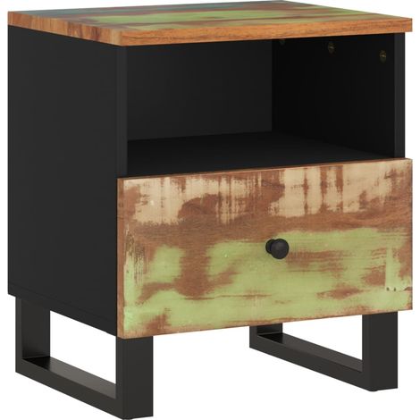 Table de chevet Cabinet de chevet Table de nuit Bois de récupération et d'ingénierie (1/5)