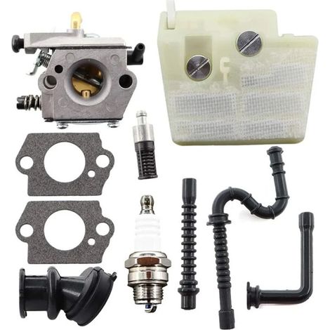 Kit de Carburateur pour Stihl 024 026 MS240 MS260 024AV 024S Walbro WT-194 Tronçonneuse Filtre à Air Collecteur d'admission remplace 11211200611 (1/5)