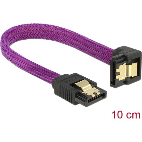 Kabel sata 6gb/s 10cm violett un/ge metall premium