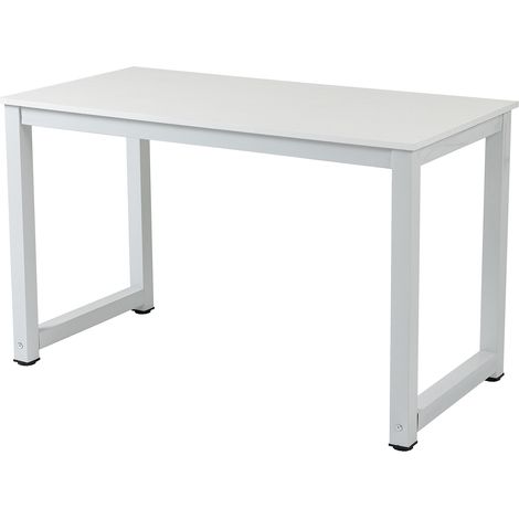 Schreibtisch mit großer Tischplatte, stabiler Bürotisch modern, vielseitiger Arbeits- und Konferenztisch, Computertisch Esstisch Beistelltisch, einfache Montage