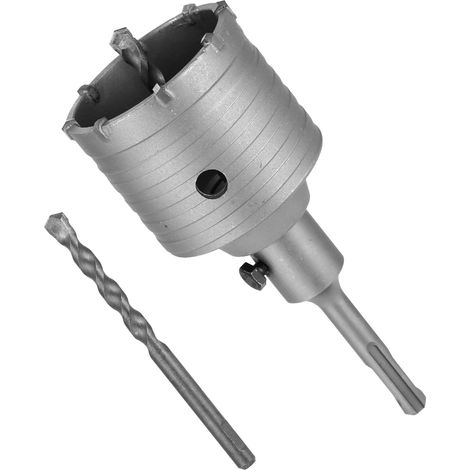 Concrete Hole Saw with SDS Plus Rod, Concrete Hole Saw Ø68 mm with 110 mm SDS Plus Handle Connecting Bar for Drilling Holes in Concrete Block Walls (1/5)