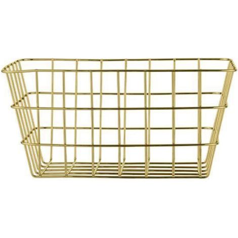 Panier De Rangement - Metal Doré - 18x25x12 Cm - Pour Salle De Bain Cuisine Salon - 1 Pièce (1/3)