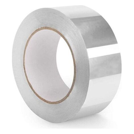 Ruban Adhésif d'Aluminium - Scotch Isolant Thermique Professionnelle – 5cm x 50m - Rouleau Aluminium Adhesif Haute température de Réparation - Pour Sceller La Ventilation Et La Climatisation (1/4)