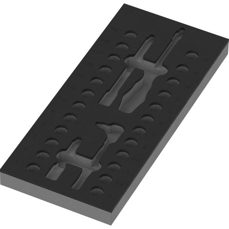 Wera 9827 Schaumstoffeinlage 8007 A VDE Zyklop VDE Knarre Set 1, 1/4", ohne Werkzeug (1/3)