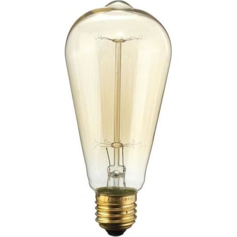 Ampoule incandescente TEMPSA Edision x6 - ST64 Retro - E27 - 220V - 60W - Blanc chaud (1/4)