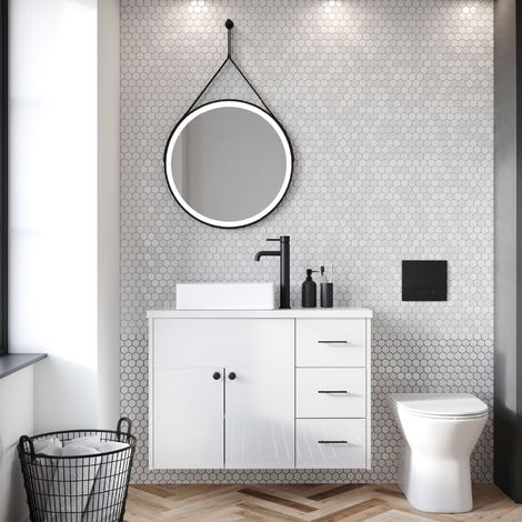 Orbit Belini LED Hanging Bathroom Mirror 600mm Diameter (1/4)