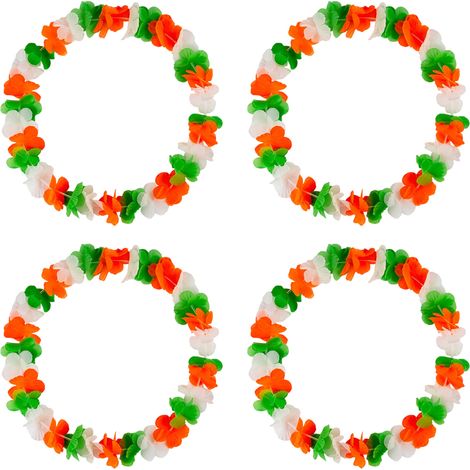 Lot de 6 Guirlandes Vert Blanc Orange, Décoration de Fête pour Saint-Patrick, adaptée pour Adultes et Enfants (1/5)