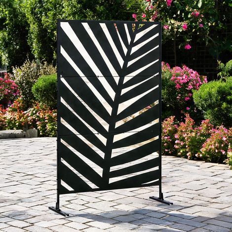 Clôture de jardin negro en acero 122 x 45 x 198 cm (1/5)