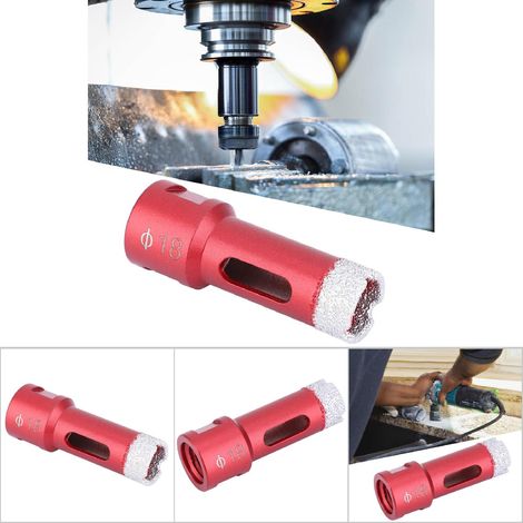 Couronne de perçage diamant brazée sous vide 18mm M14 pour meuleuse d'angle pierre marbre carrelage mur 1 pièce (1/5)