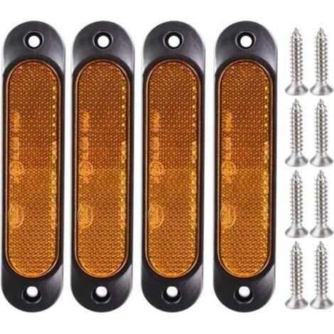 Pr 4pcs Amber 12V-24V Front Side Marker 27 LED Truck Trailer, Rear LED Marker Trailer Parking Turn Signal Lights for Truck, Bus, Boat, Rv, Trucks, SUV, UTV (1/5)