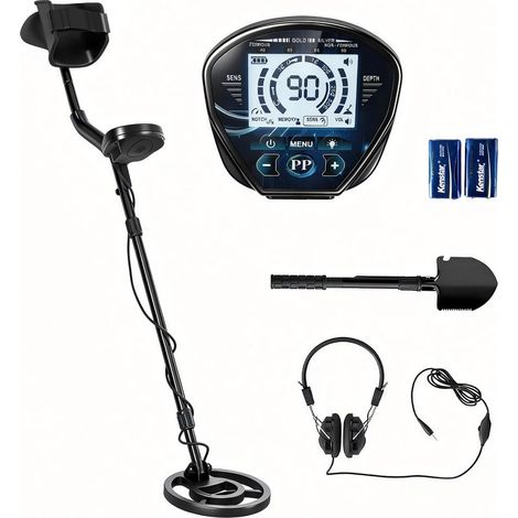 Détecteur de métaux adulte, bobine étanche IP68 avec écran LCD, détecteur d'or 3 modes avec pelle (1/5)