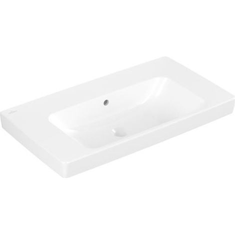 Lavabo rectangulaire VB Architectura 800 x 445 mm avec bonde. Blanc Alpin CeramicPlus