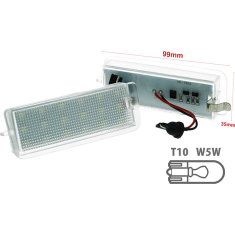 Kit Luci Targa Led Nissan Bluebird Cefiro Canbus No Errore Bianco 12V 2W (1/3)