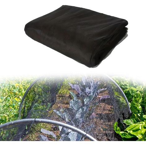 Filet Moustiquaire Anti Insecte 6 m x 2,4 m, Tissu Moustiquaire Durable Moustiquaire Au Metre Pour Jardin Balcon Potager, Protection Plantes Noir S'adapte À Toutes Vos Installations Extérieures. (1/5)