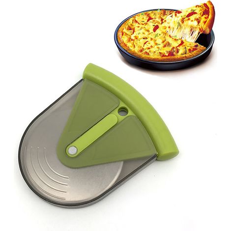 Pizzaschneider aus Edelstahl, Pizzarad mit Schutzhülle, Schneidewerkzeug, Küchenhelfer (1/5)
