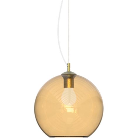 Ideal Lux NEMO 40 cm große kuppelförmige Pendel-Deckenleuchte, Bernstein